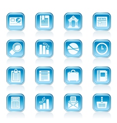 Business and Office Realistic Internet Icons vector image