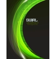 Green flow abstract background vector image