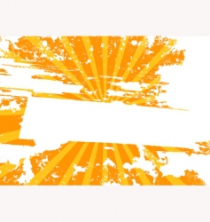 Yellow grunge background with rays vector image