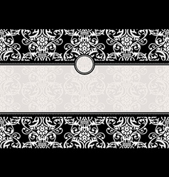 Vintage floral frame vector image