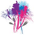 Flowers like fireworks vector image