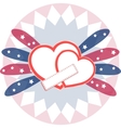Heart love card vector image