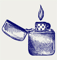 Flaming lighter vector image