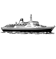 Cruise ship vector image