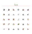Spa Colored Line Icons vector image