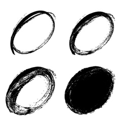 Hand drawn ovals vector image