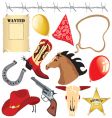 Cowboy birthday party clip art vector image