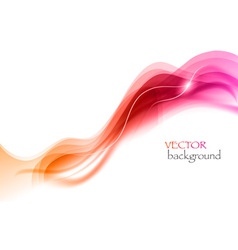Wave neon light white curve vector image