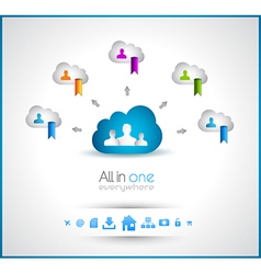 Cloud Computing concept background vector image