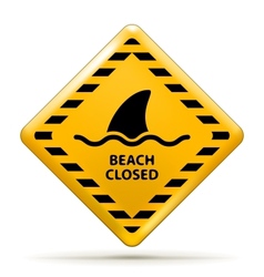 Beach Closed Sign vector image