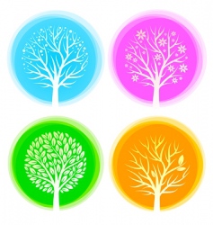 Seasons trees vector image