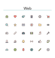 Web Colored Line Icons vector image