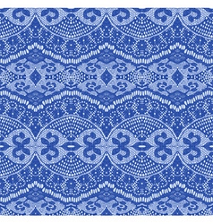 Blue seamless lace vector image