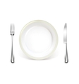 Dinner place setting vector image