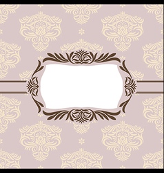 Floral retro frame vector image