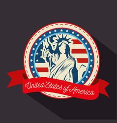 Statue of liberty sticker Statue of liberty sticker vector image
