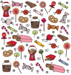 Sweets pattern vector image