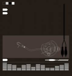 DJ audio elements vector image
