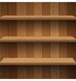 Wooden shelves vector image