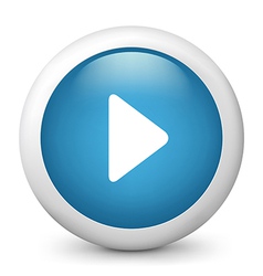 Blue glossy icon vector image