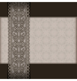 Old paper and lace ribbon vector image
