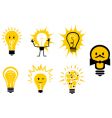 Light bulbs symbols vector image