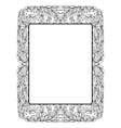 Frame with laurel black isolated vector image