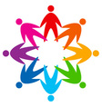 Star of colorful people pictogram vector image