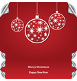 Christmas background with balls vector image