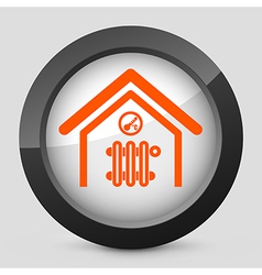 Orange and gray elegant glossy icon vector image