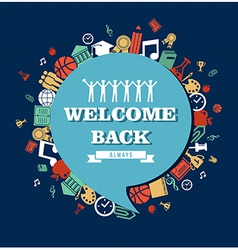 Back to School social bubble education global vector image
