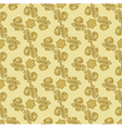 Gold pattern with curly leaves vector image