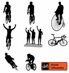 Bike silhouettes vector image
