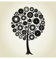Tree a gear wheel vector image