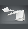 Calendar template with flying vector image