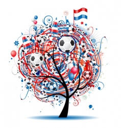 Football tree design vector image