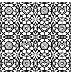 Black seamless lace vector image