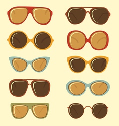Fashion sunglasses set vector image