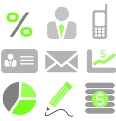 Office icon set vector image