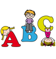 Learning the alphabet vector image