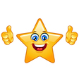 Thumbs up star vector image