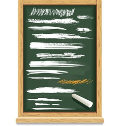 Brush strokes of chalk on a blackboard vector image