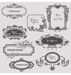 Vintage frames elements vector image
