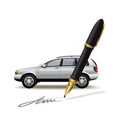 Paperwork for car vector image