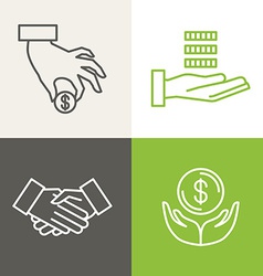 Finance and banking icons Finance and banking icons vector image