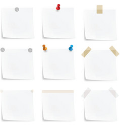 Paper notes and stickers vector image