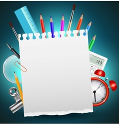 Back to School Background or Card vector image
