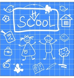 Fun of back to school sketch vector image