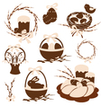 Easter icons vector image