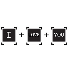 Polaroid I love You vector image